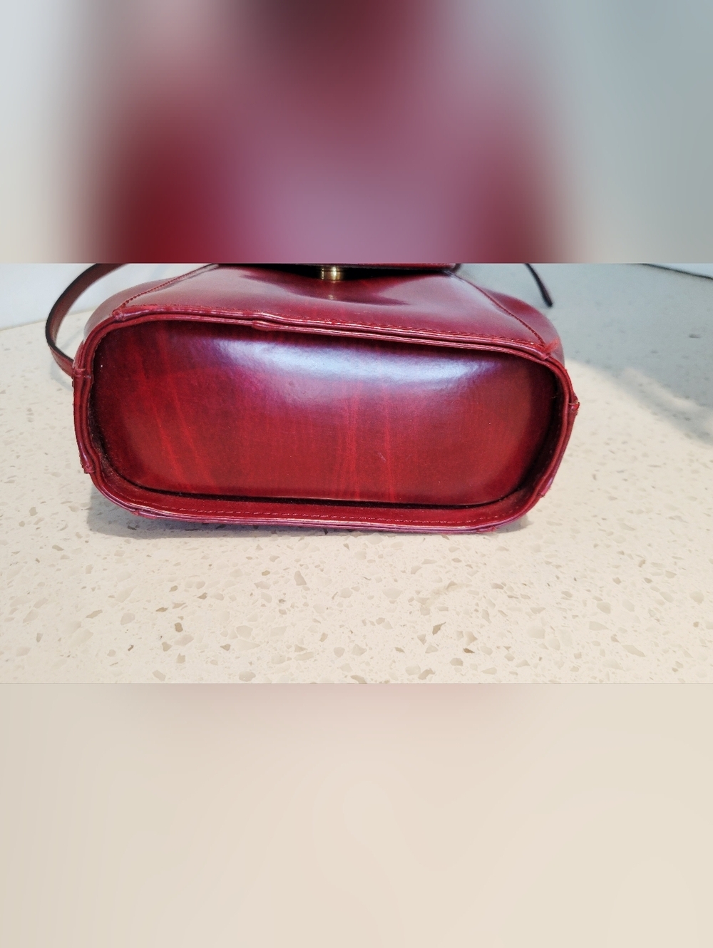 Simone Firenze Red Leather Crossbody Bag | Italian Leather Purse - Picture 3 of 8